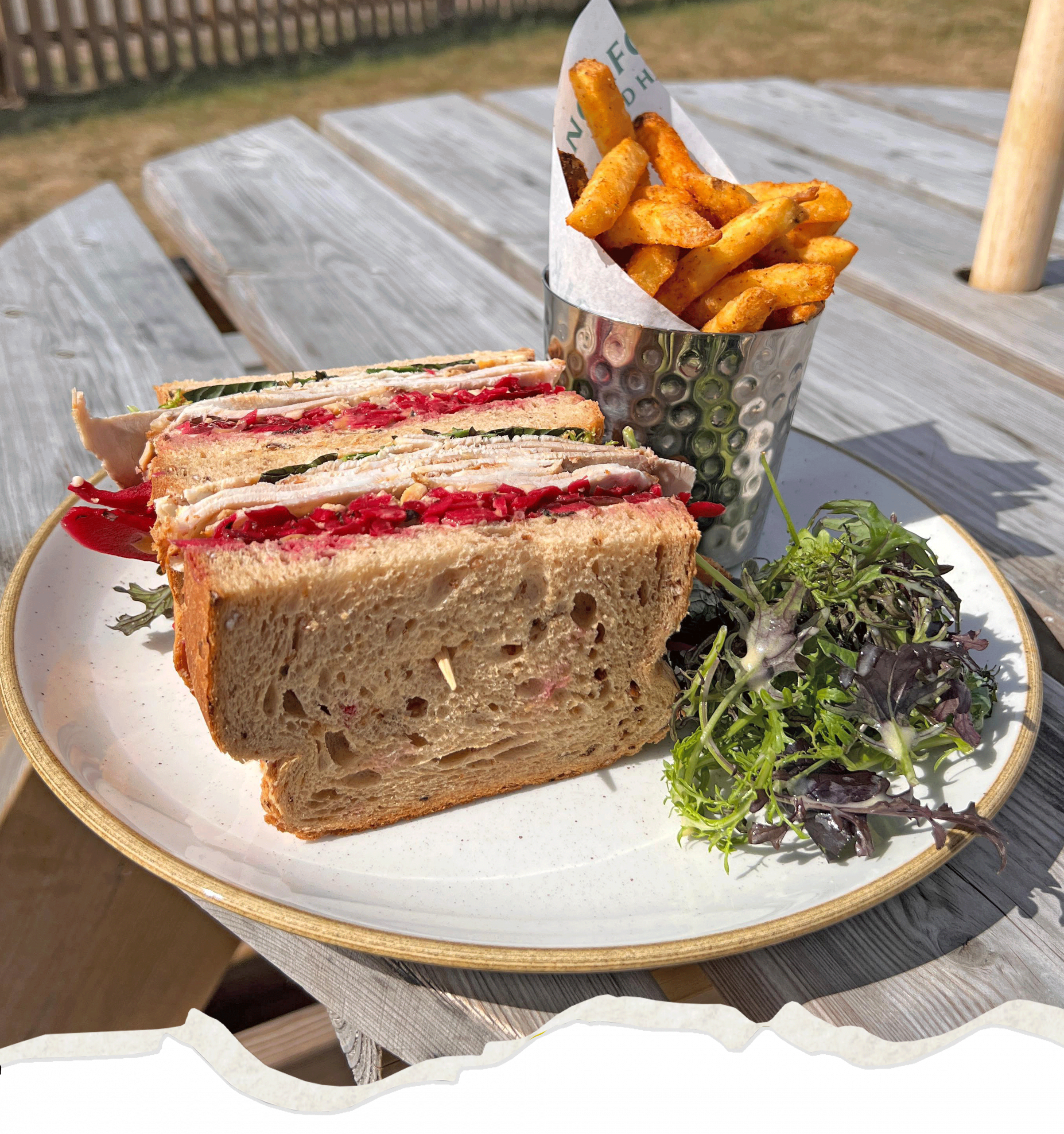 Sandwich & Chips with salad